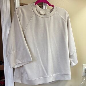 Umgee Cream Relaxed Crewneck Sweatshirt